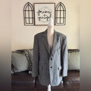 Vintage 90’s Stafford Men’s Size 46 R Blazer Sport Coat 100% Wool Herringbone